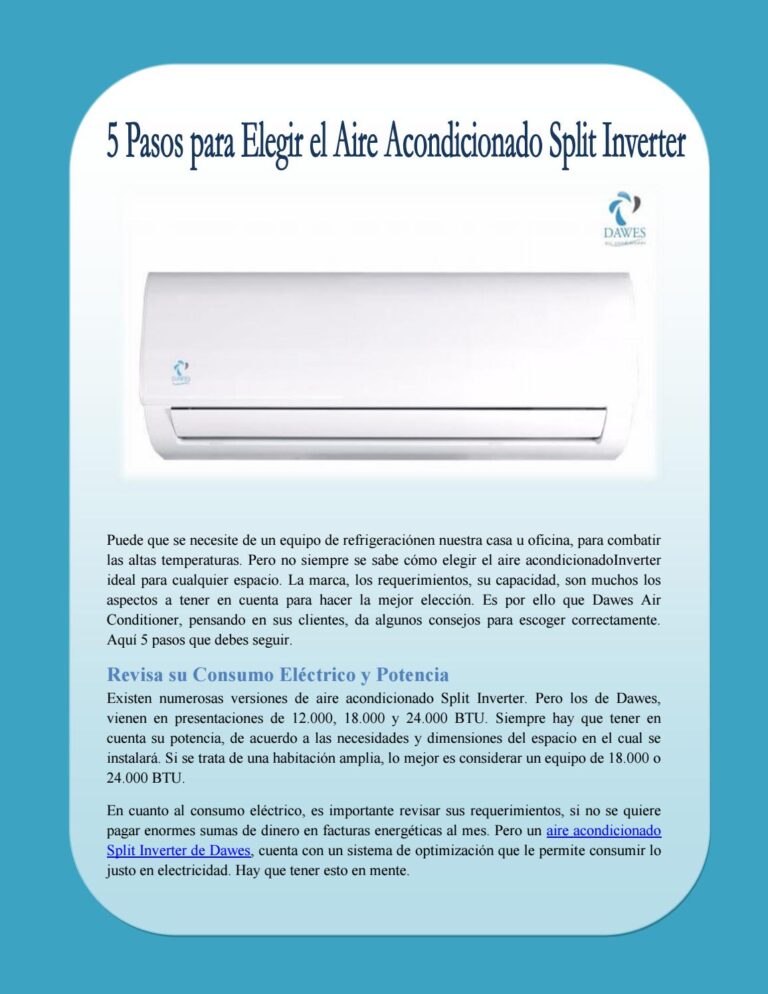 Aspectos a considerar al comprar un aire acondicionado split